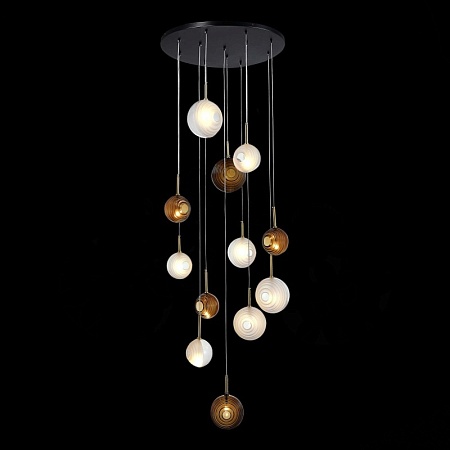 Светильник подвесной ST-Luce Латунь/Черный, Белый G4 12*5W SL1183.543.12 - фото