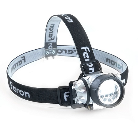 Фонарь налобный FERON TH2303 на батарейках 3*AAA, 1W 7LEDs IP44 пластик - фото