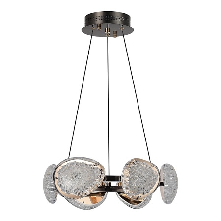 Светильник подвесной ST-Luce черный/ золотистый / прозрачный LED 1*48W 4000K SL6018.203.48 - фото