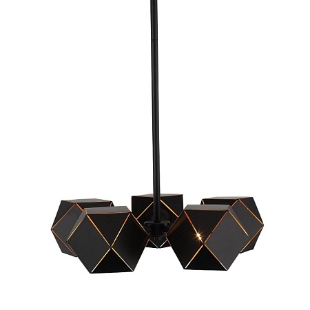 Люстра потолочная ST-Luce Черный/Черный, Золото E14 5*40W SL258.402.05 - фото