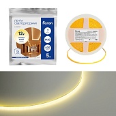 Светодиодная COB лента Feron LS630, 400SMD(2110)/ 7Вт/м 12V 5000*3*1.8мм 3000K, IP20