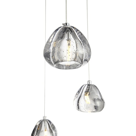 Светильник подвесной ST-Luce Хром/Прозрачный с пузырьками воздуха LED 7*3W 3000K SL6017.101.07 - фото