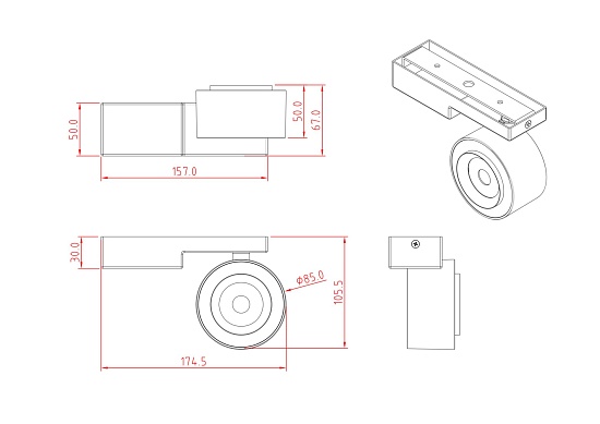Потолочный светильник Technical Treo C062CL-L12W3K - фото