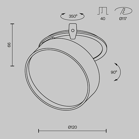 Встраиваемый светильник Technical Onda DL024-18W3K-W - фото