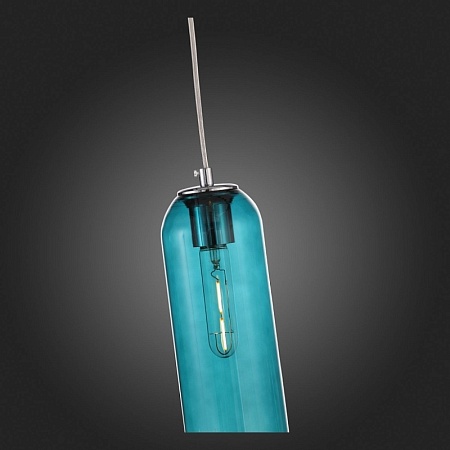 Светильник подвесной ST-Luce хром/зеленый E27 1*60W SL1145.183.01 - фото