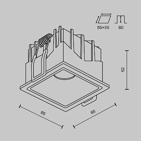 Встраиваемый светильник Technical Alfa LED DL043-01-10W4K-SQ-B-1 - фото