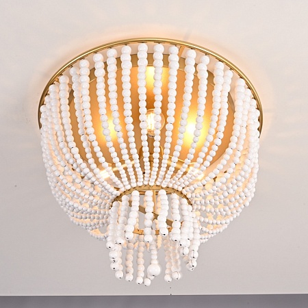 Люстра Jacqueline Clear Flush-Mount Brass Imperiumloft 186173-22 - фото