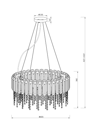 Подвесной светильник Maytoni Hail MOD097PL-08CH - фото