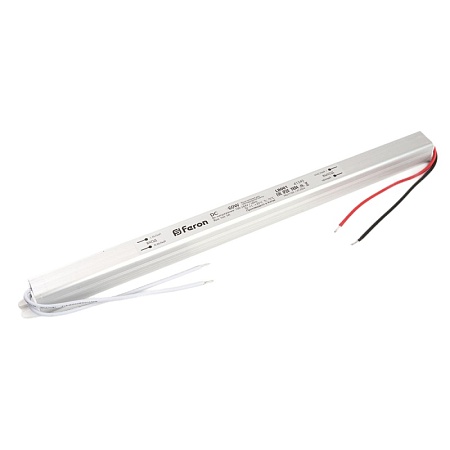 Трансформатор электронный для светодиодной ленты 60W 24V ( ультратонкий драйвер), LB001 - фото