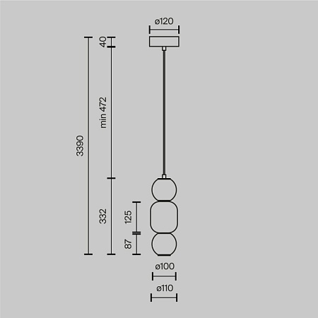 Подвесной светильник Maytoni Drop MOD273PL-L16CH3K - фото