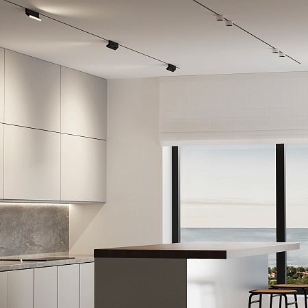 Mini Magnetic Трековый светильник 12W 3000K черный 85208/01 Elektrostandard - фото