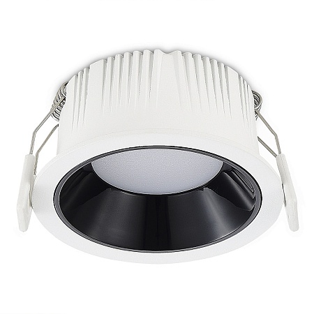 Св-к встр. Черный LED 1*7W 4000K 630Lm Ra80 120° IP20 D85xH45 100-240V ST755.448.07 - фото