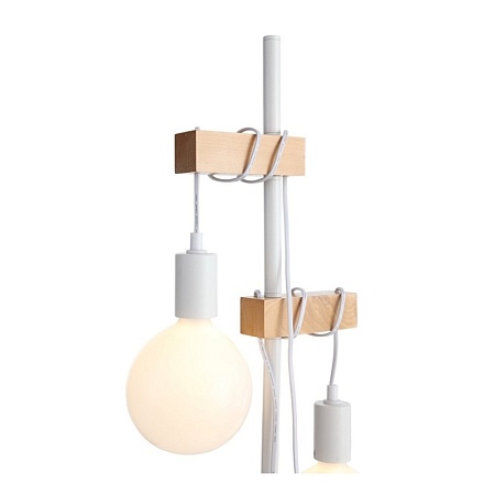 Светильник напольный Белый, Светлое дерево E27 2*60W SL1142.505.01 - фото