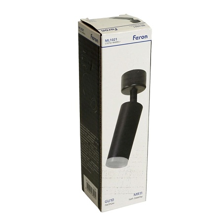 Светильник Feron ML1021 настенно-потолочный под лампу GU10, черный - фото