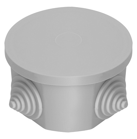 Коробка разветвительная STEKKER EBX20-34-44, 75*75*40мм, 4 ввода, IP44, светло-серая (GE41237) - фото