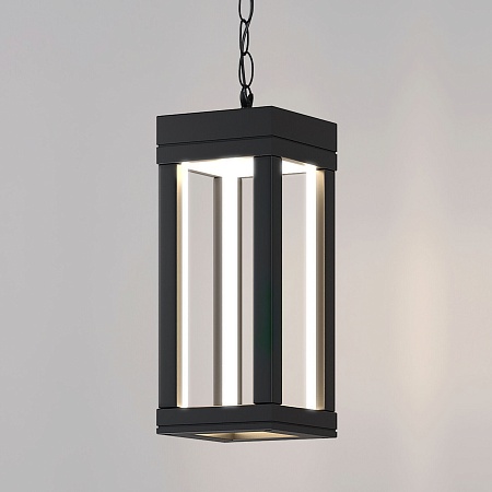 Уличный подвесной светодиодный светильник Frame LED IP54 1528 TECHNO LED черный Elektrostandard - фото
