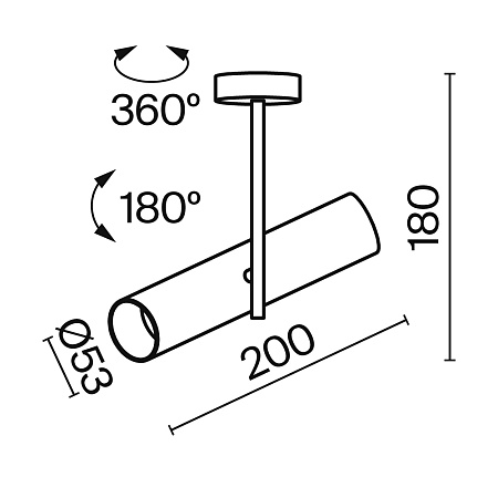 Потолочный светильник Technical C020CL-01W - фото