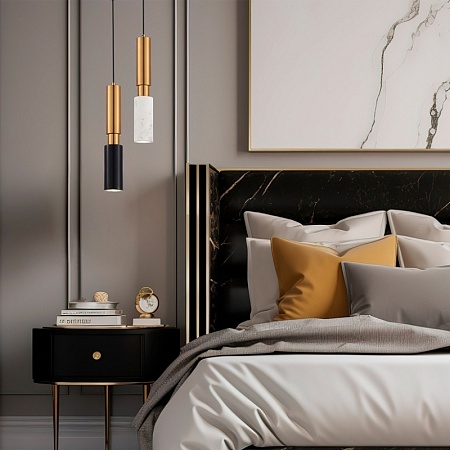 Светильник подвесной ST-Luce Латунь/Латунь, Черный GU10 1*5W 4000K SL1192.343.01 - фото