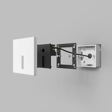 DK1030-WH Светильник встраиваемый в стену, IP 20, LED 3000K, 3 Вт, белый, алюминий - фото