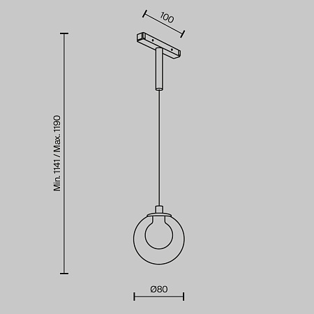 Трековый светильник Technical Bubble TR181PL-1-4WTW-B - фото
