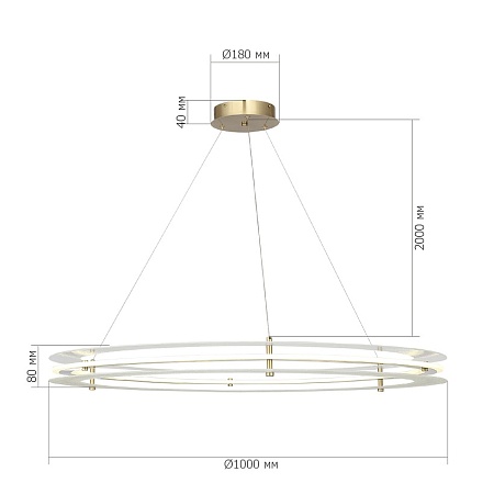 Светильник подвесной ST-Luce золотистый/Прозрачный LED 1*70W 4000K SL6245.213.01 - фото