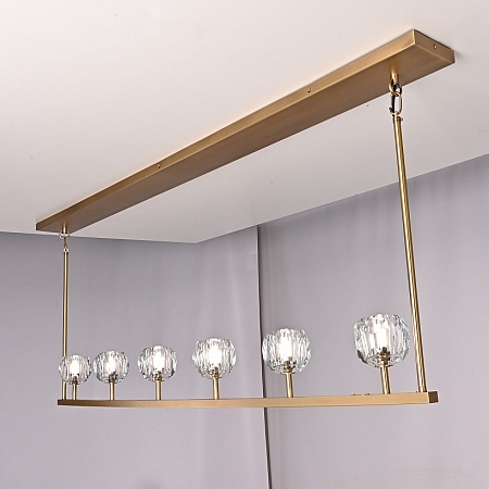 Люстра Rh Boule De Cristal Linear Chandelier 6 Bronze Imperiumloft 240202-22 - фото