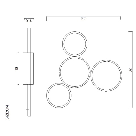 Потолочная Люстра В Виде Колец Twine 4 Rings White Imperiumloft 204614-26 - фото