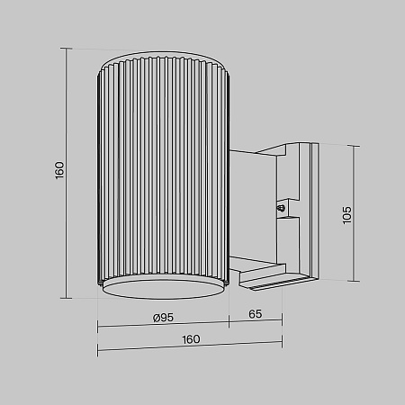 Настенный светильник (бра) Outdoor O419WL-01GR - фото