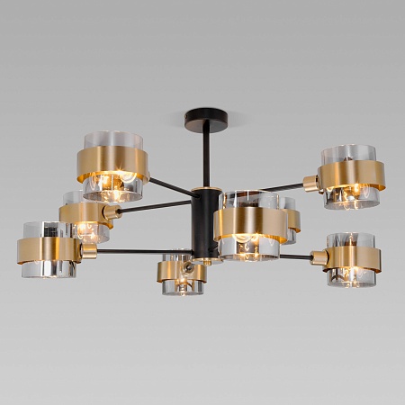 Потолочный светильник Eurosvet 70127/8 черный/дымчатый - фото