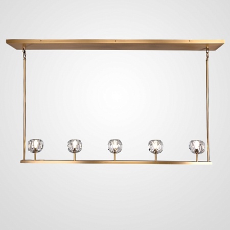 Люстра Rh Boule De Cristal Linear Chandelier 5 Bronze Imperiumloft 240204-22 - фото