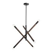 Светильник подвесной ST-Luce Черный, Коричневый E14 6*40W SL6226.403.06