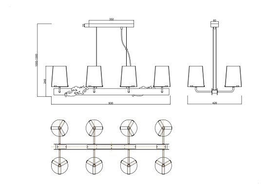 Подвесной светильник  landmark Maytoni  MOD040PL-08CH - фото