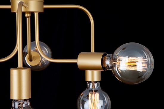 Подвесной светильник в стиле лофт 70058/6 золото - фото