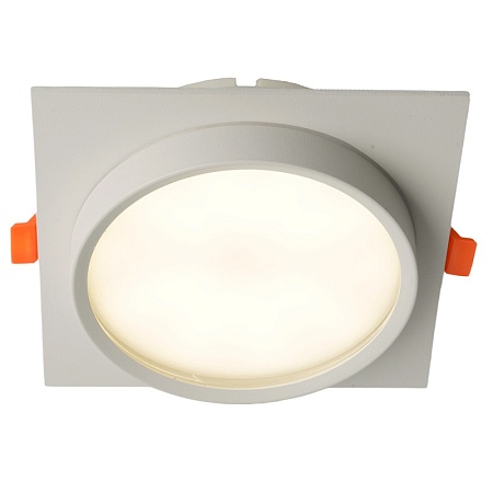 Светильник встраиваемый Feron DL705 потолочный GX70 белый квадрат IP44 - фото