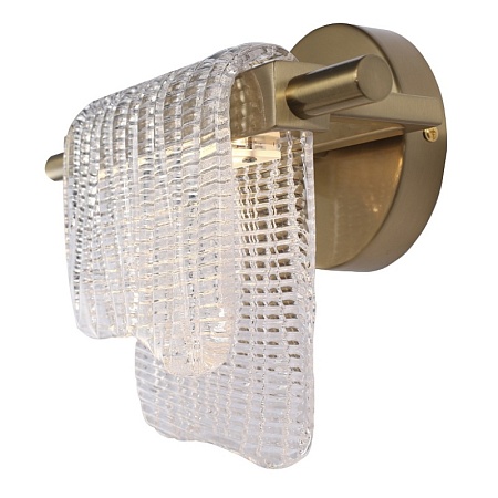 Светильник настенный ST-Luce золотистый/прозрачный LED 1*6W 3000K SL6021.201.06 - фото