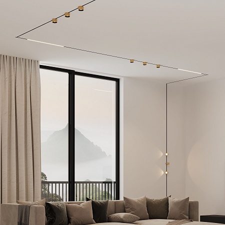 Mini Magnetic Трековый светильник 5W 3000K латунь/черный 85206/01 Elektrostandard - фото