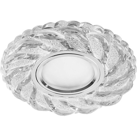 Светильник встраиваемый с белой LED подсветкой Feron CD935 потолочный MR16 G5.3 прозрачный - фото