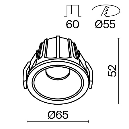 Встраиваемый светильник Technical Alfa LED DL043-01-10W4K-D-RD-WB - фото