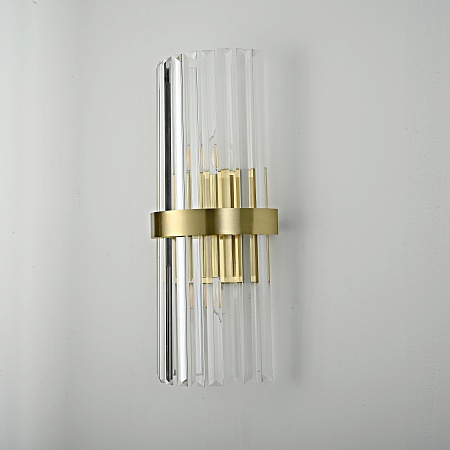 Бра Odeon Clear Glass Gold Metal Wall Lamp Imperiumloft 147727-22 - фото