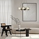 Светильник подвесной ST-Luce черный/ золотистый / прозрачный LED 1*48W 4000K SL6018.203.48 - фото