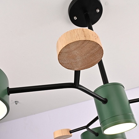 Люстра На Штанге Meade 4 Lamps Green Imperiumloft 207855-26 - фото