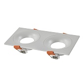 Св-к встр. Белый GU10 2*50W IP44 L100xW200xH40 -V Без ламп ST259.508.02