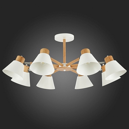 Светильник потолочный Светлое дерево, Белый/Белый E27 8*60W SLE103702-08 - фото