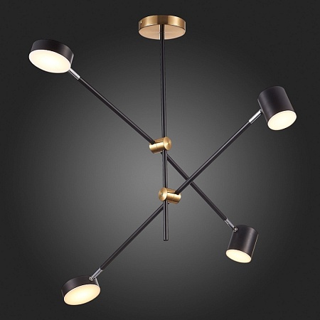 Светильник потолочный ST-Luce Черный, Латунь/Черный LED 4*5W 3000K SL1604.432.04 - фото