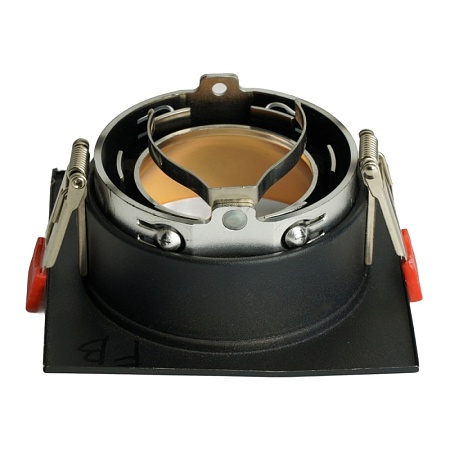 Светильник встраиваемый Feron DL3112 потолочный MR16 G5.3  черный + золото - фото