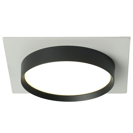 Светильник встраиваемый Feron DL506 потолочный GX53 белый + черный квадрат - фото