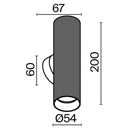 Настенный светильник (бра) Technical C080WL-02-GU10-B - фото