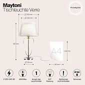 Настольный светильник Maytoni Verre Z005TL-01BS