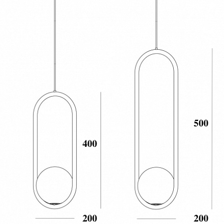 Подвесной Светильник Matthew Mccormick Hoop 40 Бронза Mila Pendant Imperiumloft 181903-22 - фото