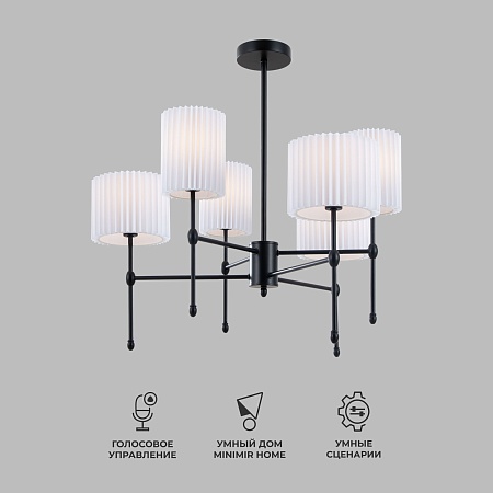 Потолочный светильник Eurosvet 60162/6 черный - фото